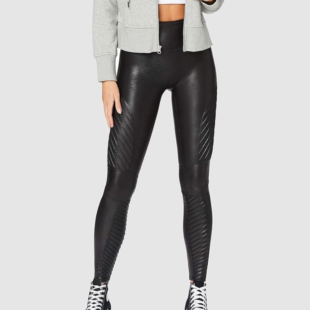 Spanx Faux Leather Moto Leggings